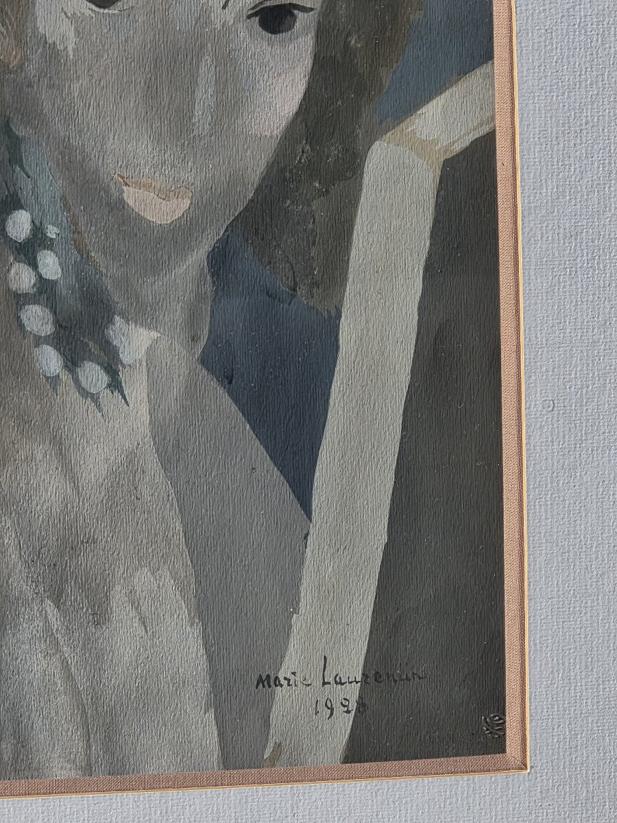 Marie Laurencin (1883-1956) - Stencil - Young Girls-photo-3