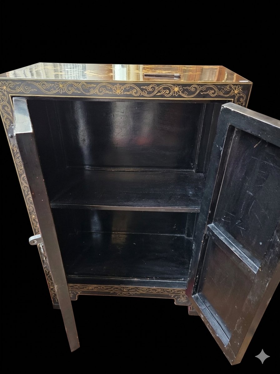 Black Lacquered Wooden Furniture - China (20th Century)-photo-4