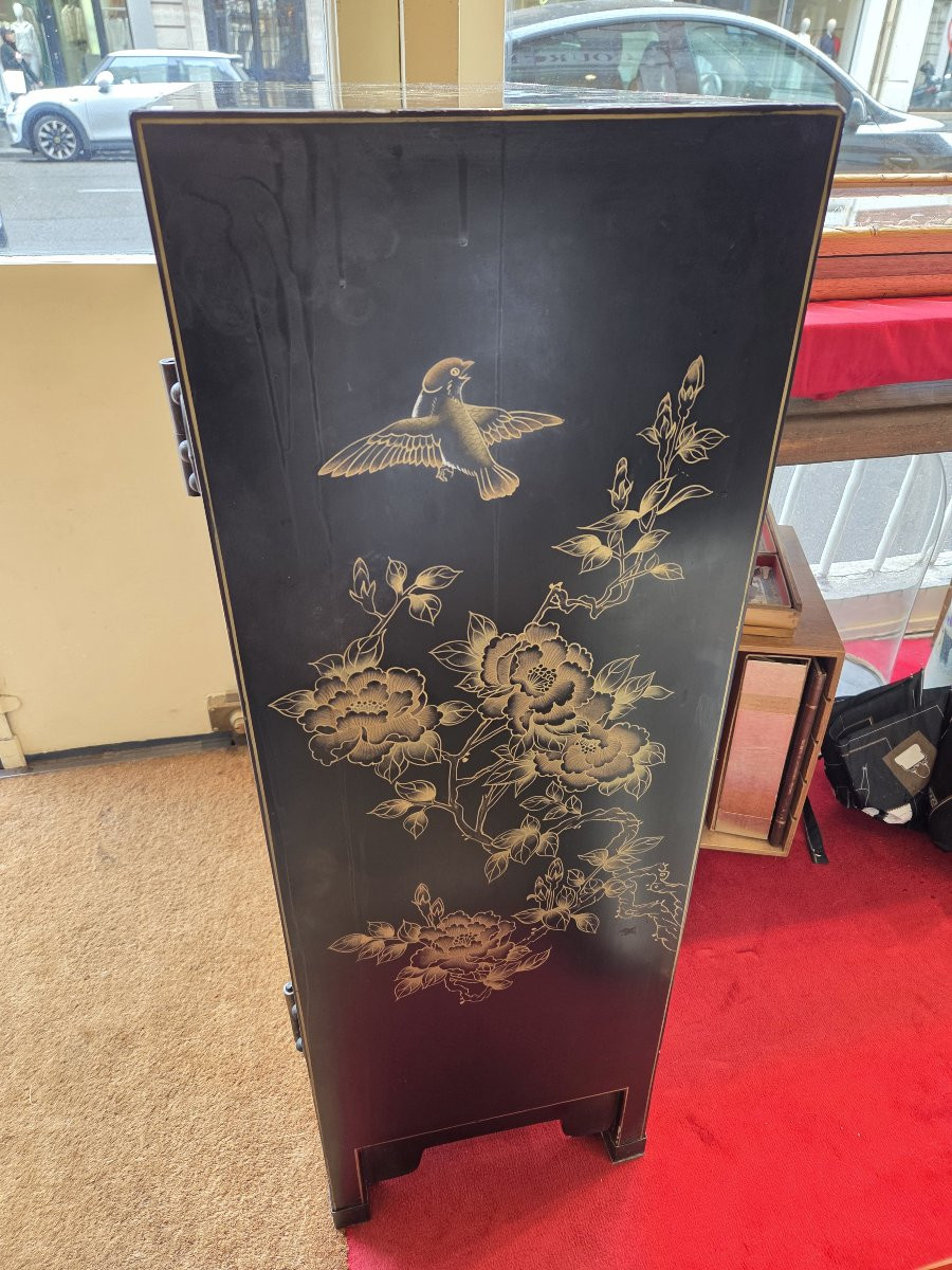 Black Lacquered Wooden Furniture - China (20th Century)-photo-3