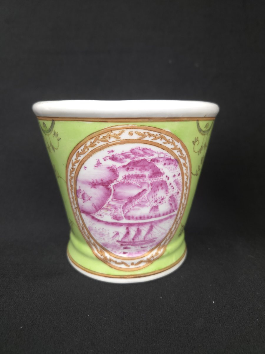 Paire de cache-pots en porcelaine - XXe siècle-photo-2