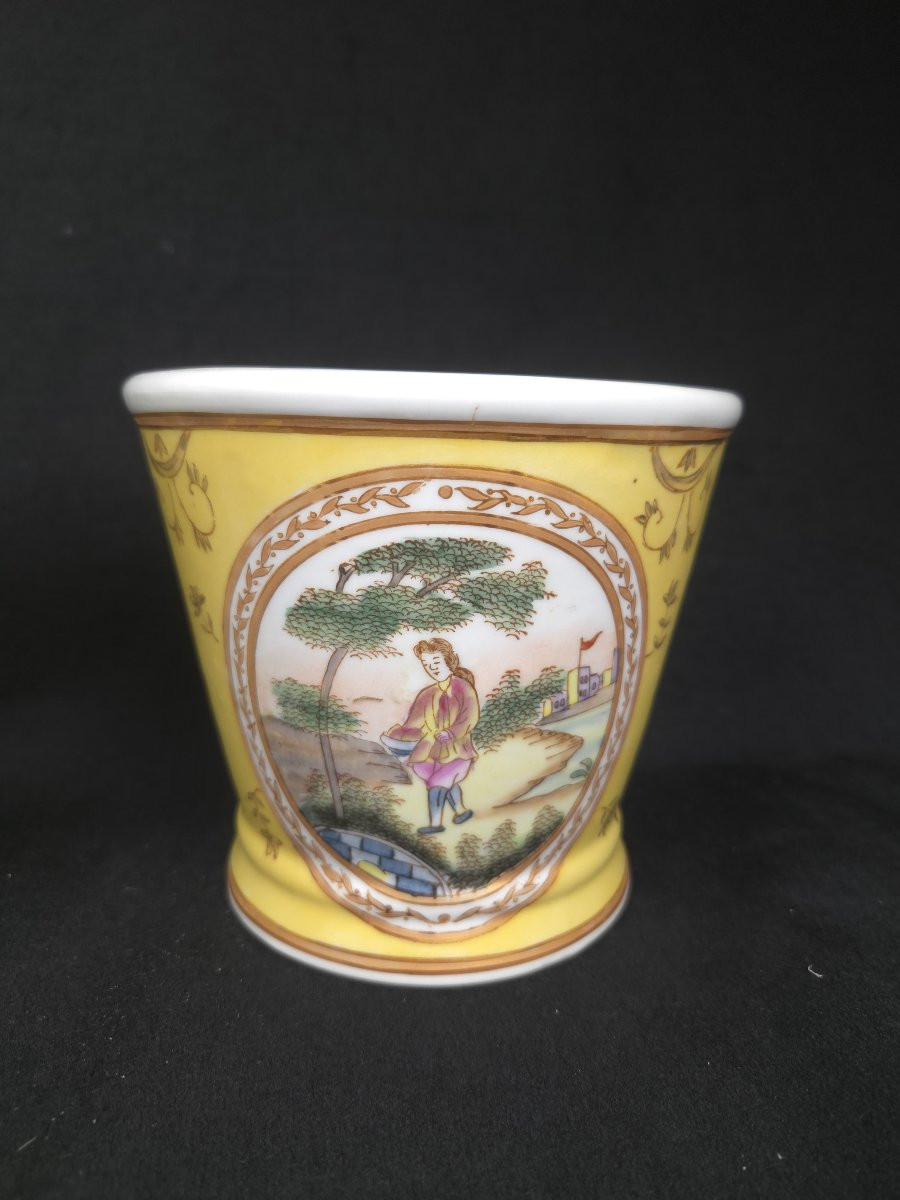 Paire de cache-pots en porcelaine - XXe siècle-photo-3