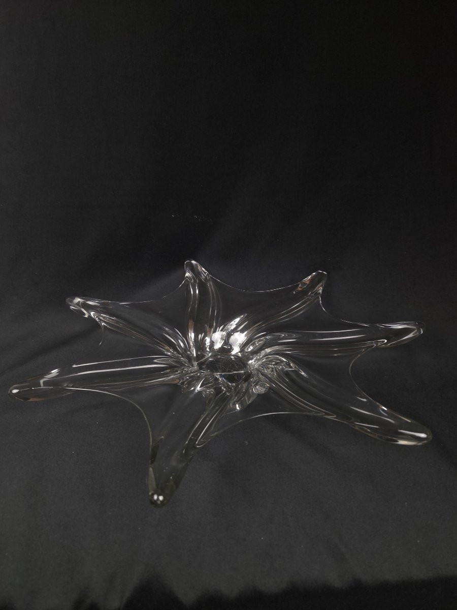 Coupe en cristal de forme étoile - XXe siècle-photo-2