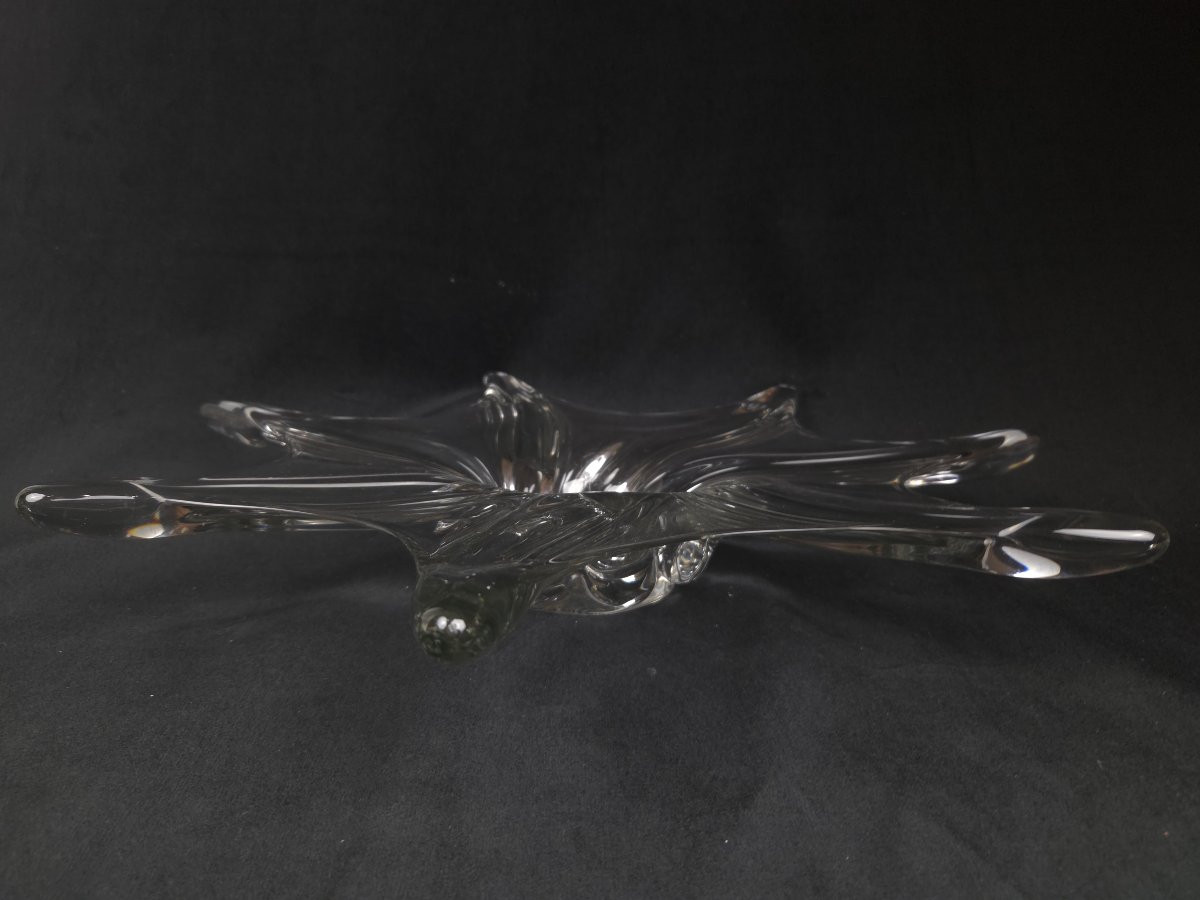 Coupe en cristal de forme étoile - XXe siècle-photo-3