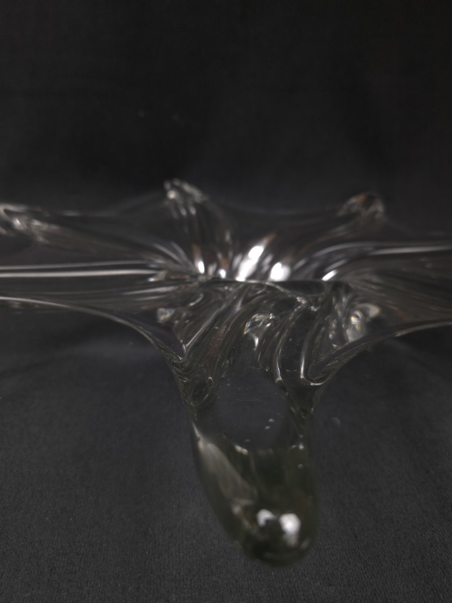 Coupe en cristal de forme étoile - XXe siècle-photo-1