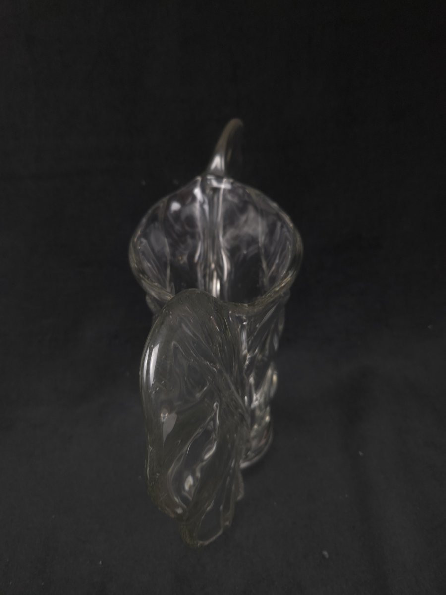 Vase ailé en cristal - Vannes-le-Châtel (XXe siècle)-photo-3