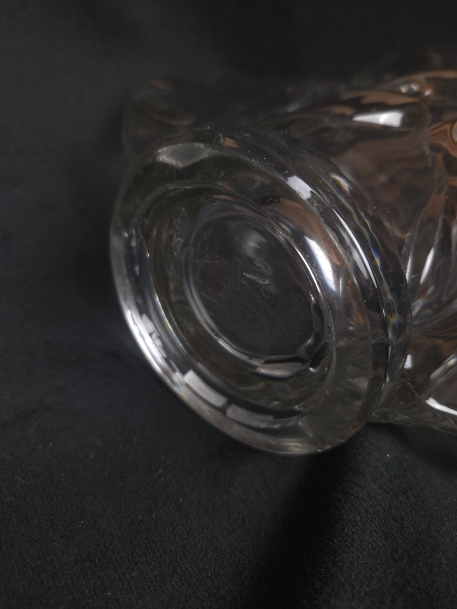 Vase ailé en cristal - Vannes-le-Châtel (XXe siècle)-photo-4