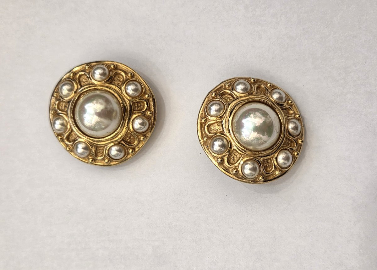 Christian Dior - Vintage Clip-on Earrings-photo-2