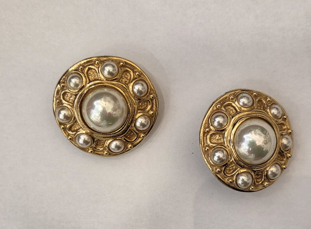Christian Dior - Vintage Clip-on Earrings-photo-3
