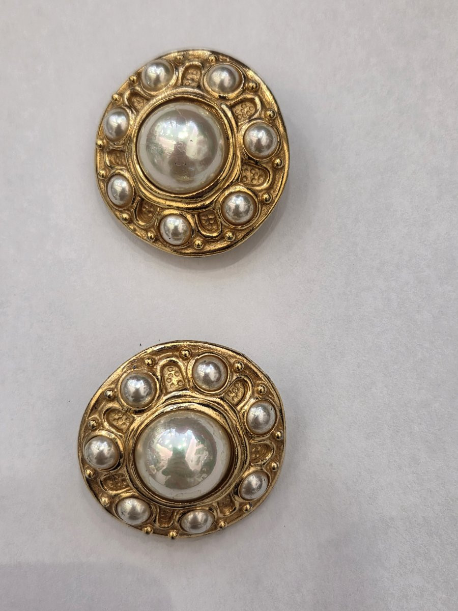 Christian Dior - Vintage Clip-on Earrings-photo-4