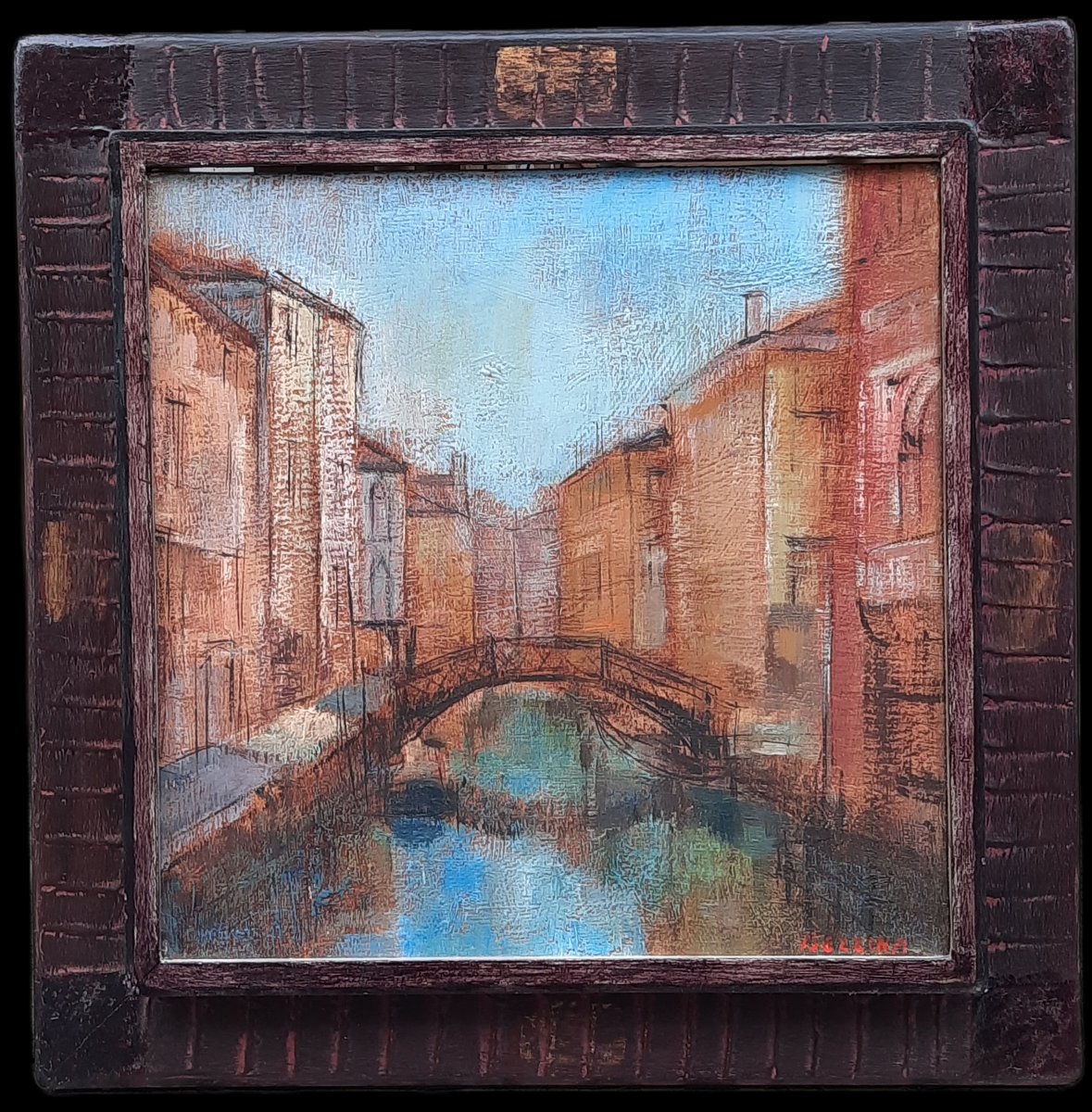Michel Bezzina - Oil On Canvas - The Light Of The Canal In Venice-photo-2