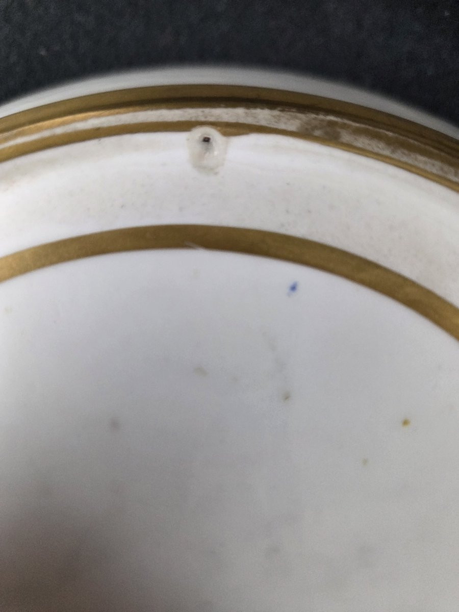 Paire de tasses en leurs soucoupes en porcelaine - Napoléon Ier et Joséphine (XIXe siècle) -photo-8