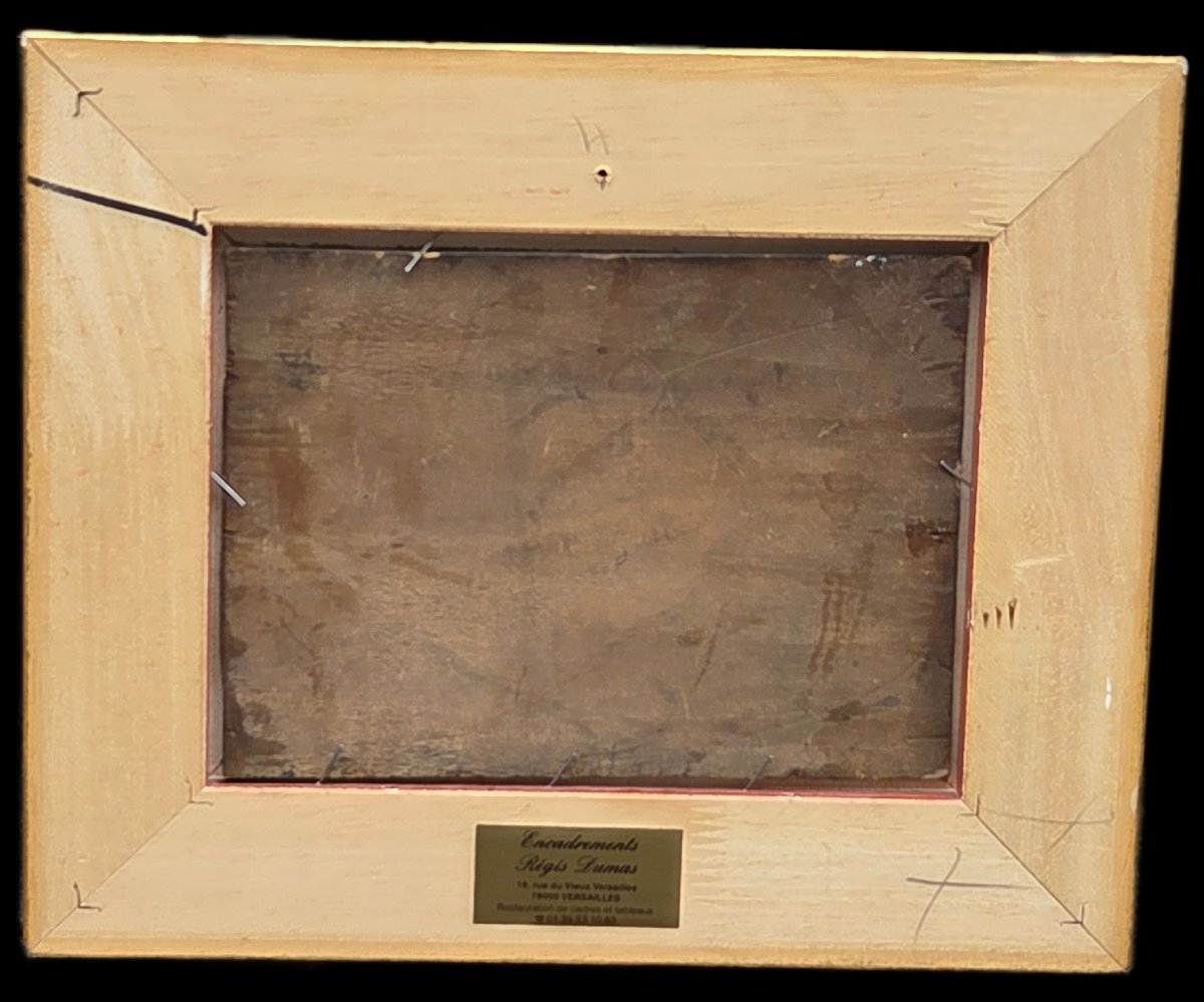 Oil On Panel - Barnyard With Hens - 19th C. School After Coppenolle-photo-4