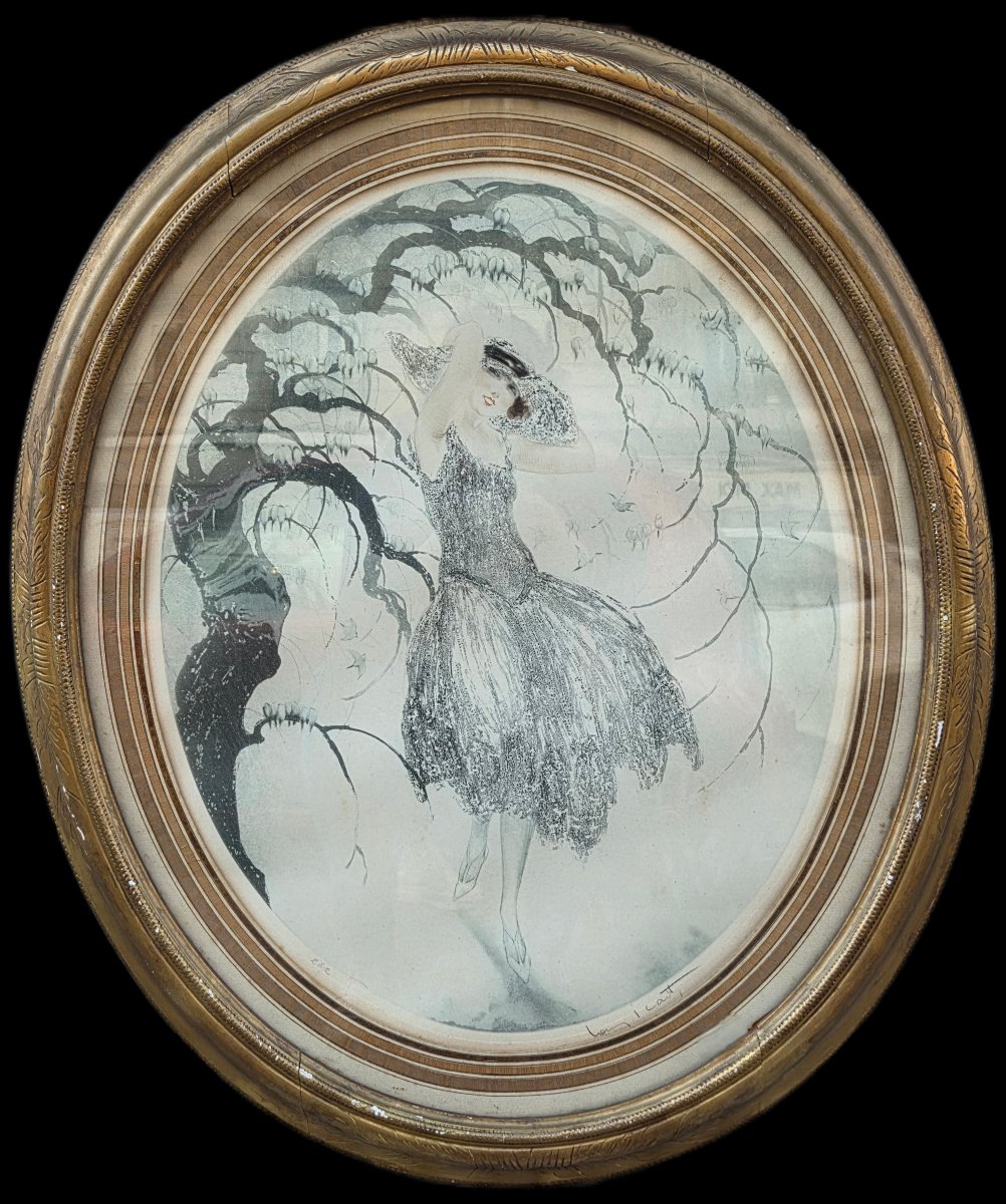 Louis Icart - Paire de lithographies - Art déco-photo-2