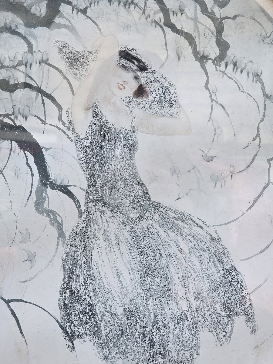 Louis Icart - Paire de lithographies - Art déco-photo-3