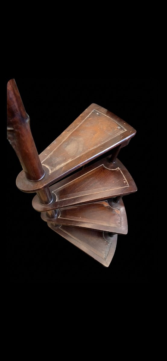 Escalier de bibliothèque en colimaçon - style anglais (XXe siècle)-photo-2