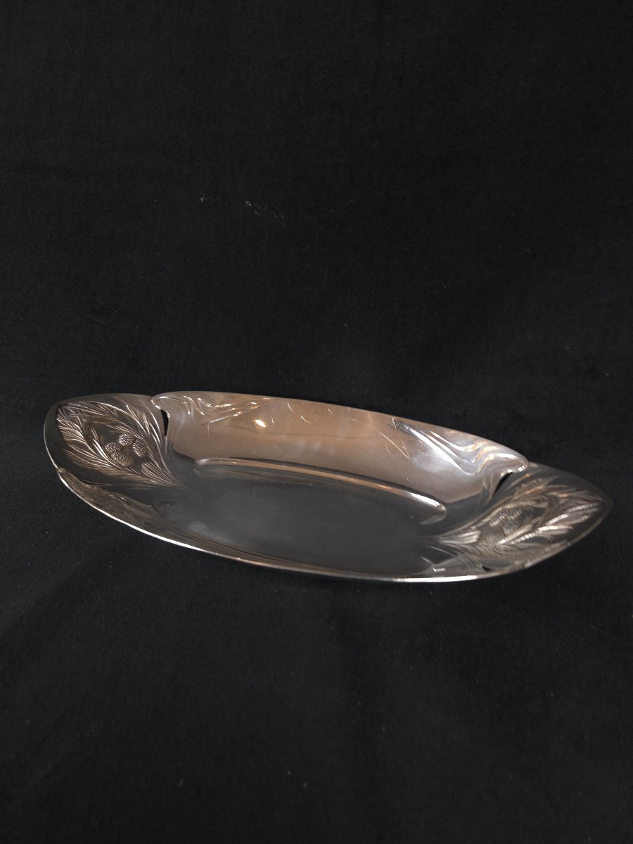 Christofle - Plat / corbeille ovale Art Nouveau - Gallia-photo-4