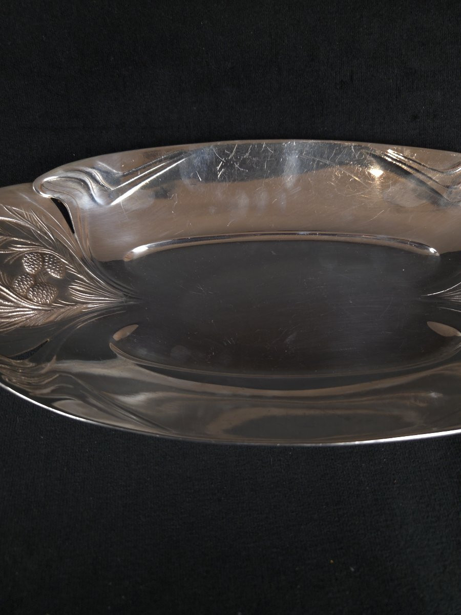 Christofle - Plat / corbeille ovale Art Nouveau - Gallia-photo-2