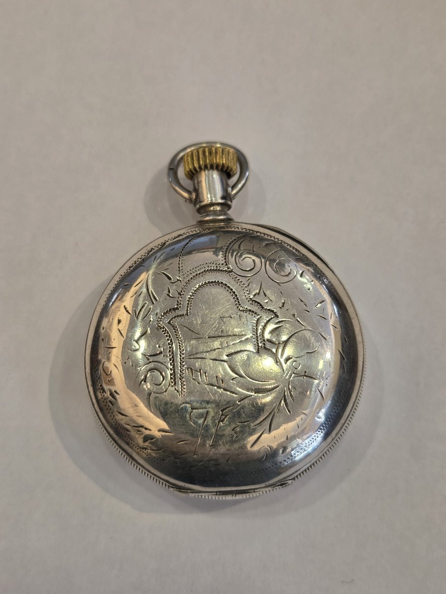 Elgin Nat'i Watch Co Pocket Watch - Silver - Coin Silver (19th Century)-photo-2