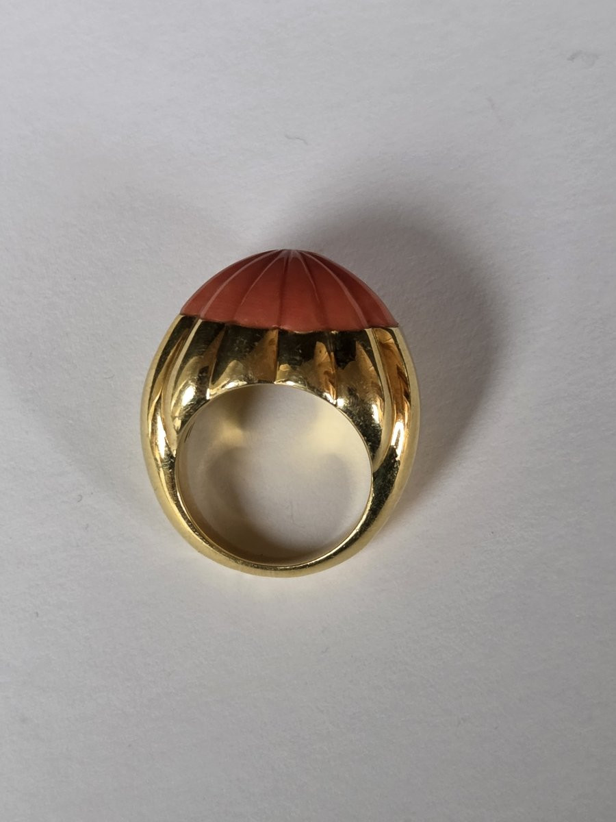 Gold Dome Ring (cocktail Style)-photo-3