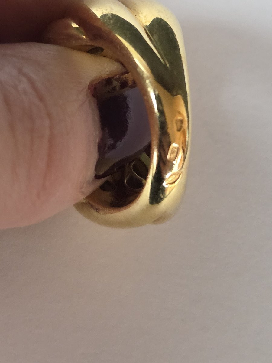 Gold Dome Ring (cocktail Style)-photo-5