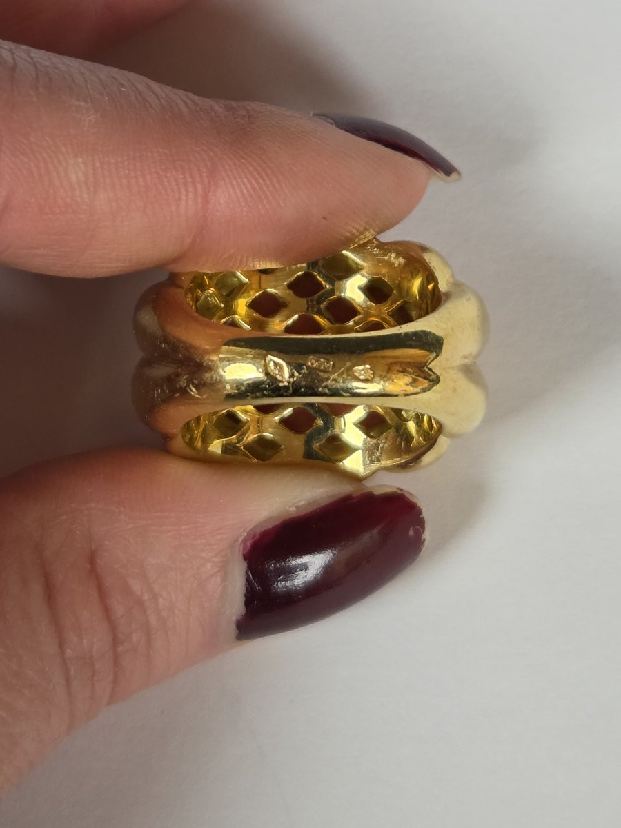 Gold Dome Ring (cocktail Style)-photo-6