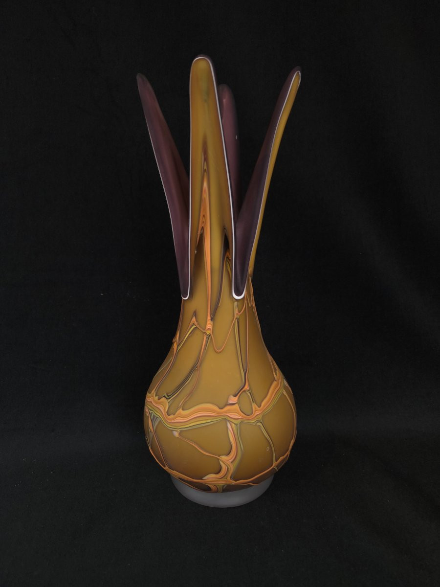 Darius Zarrin - Organic Vase In Murano Glass (20th Century)-photo-2
