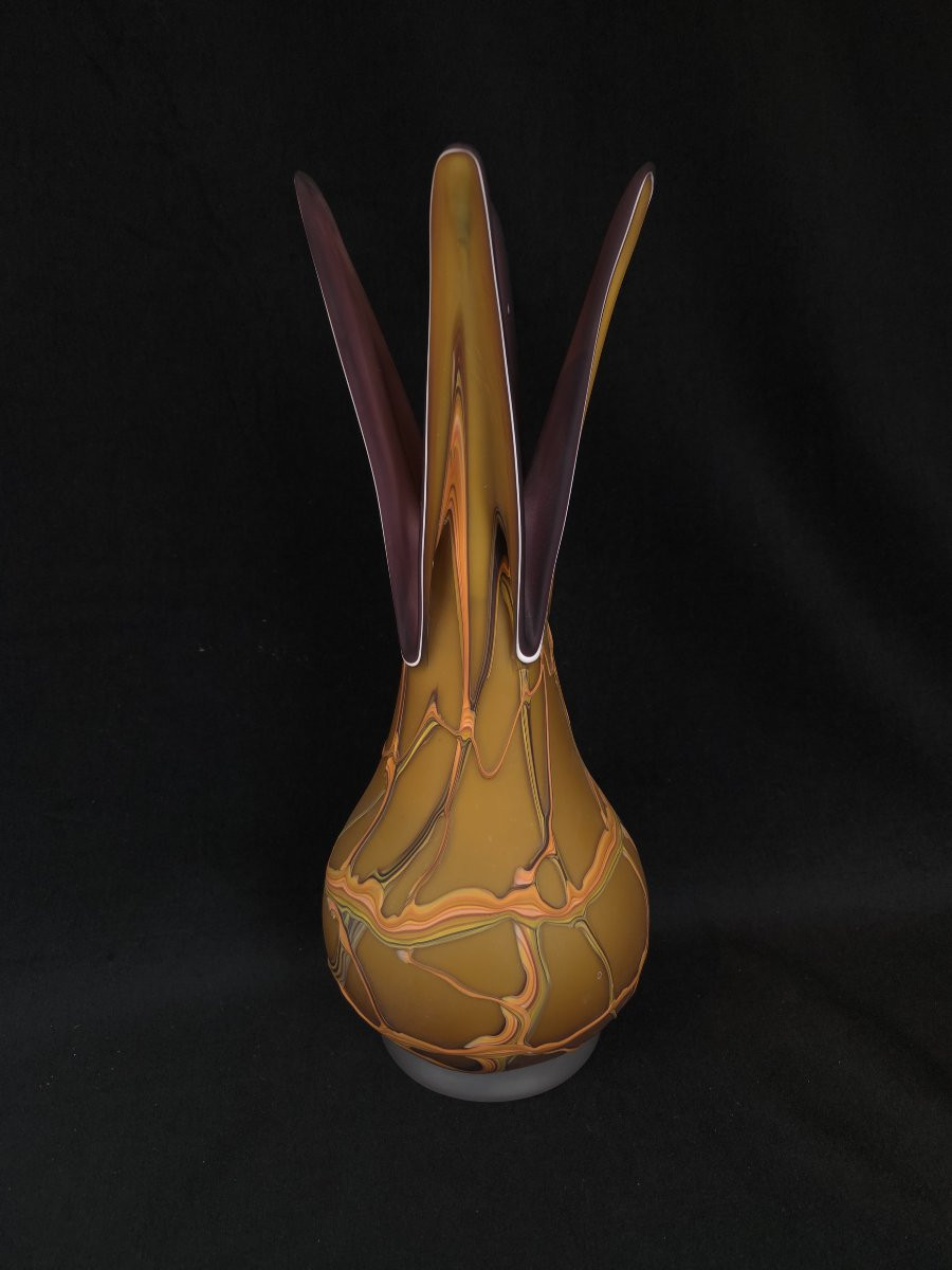 Darius Zarrin - Organic Vase In Murano Glass (20th Century)-photo-3