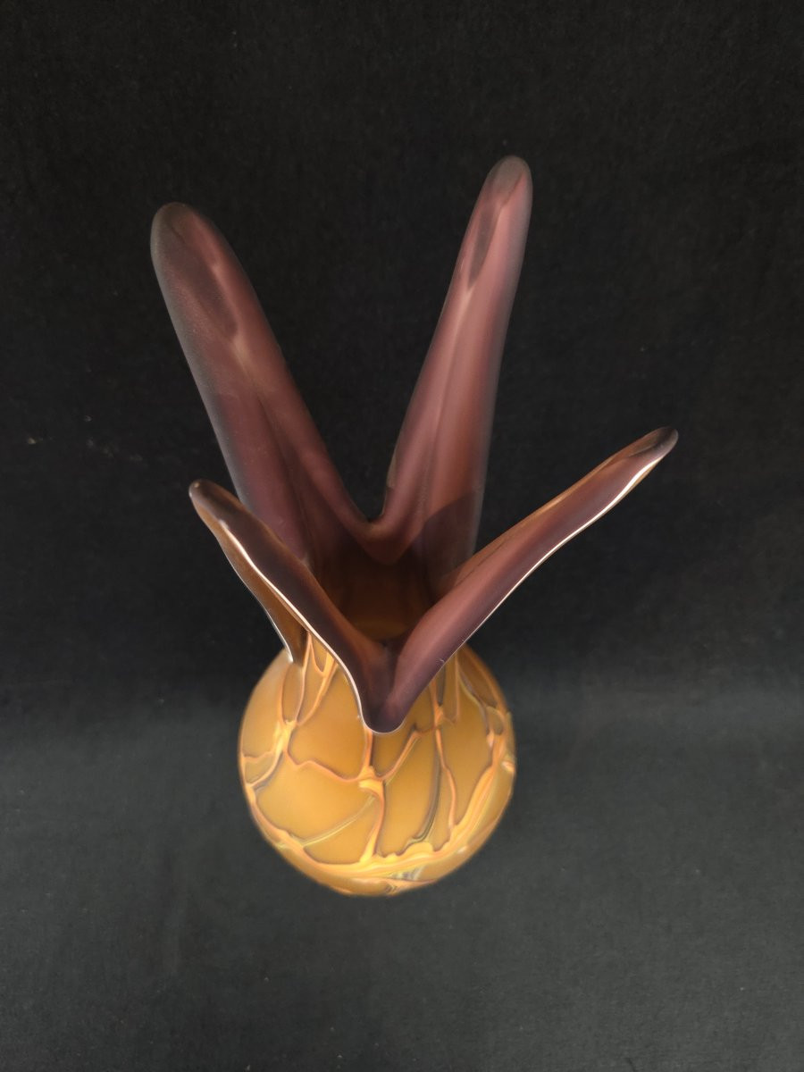 Darius Zarrin - Organic Vase In Murano Glass (20th Century)-photo-4