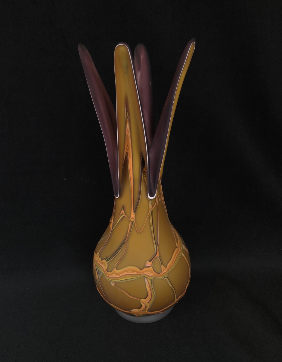 Darius Zarrin - Organic Vase In Murano Glass (20th Century)