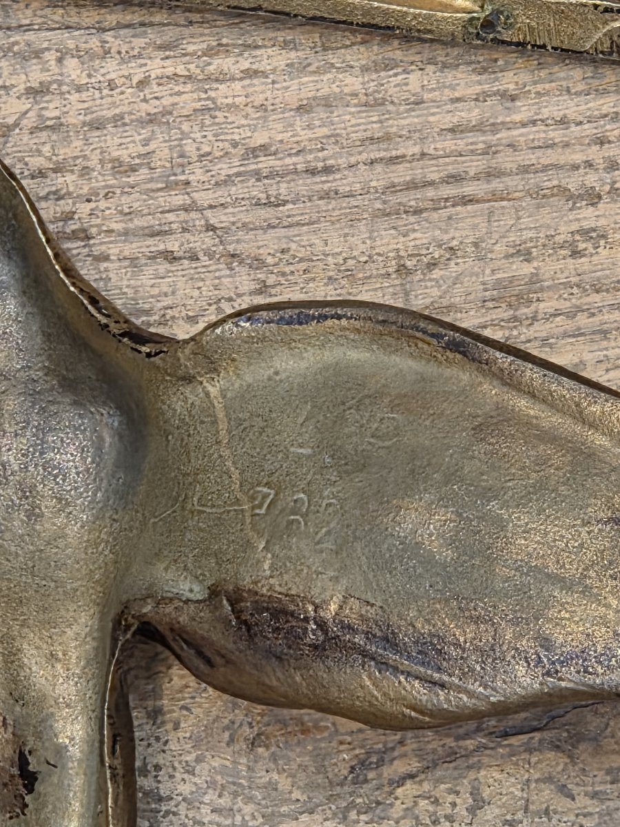 Ensemble de deux aigles d'appliques en bronze doré - style Empire-photo-2