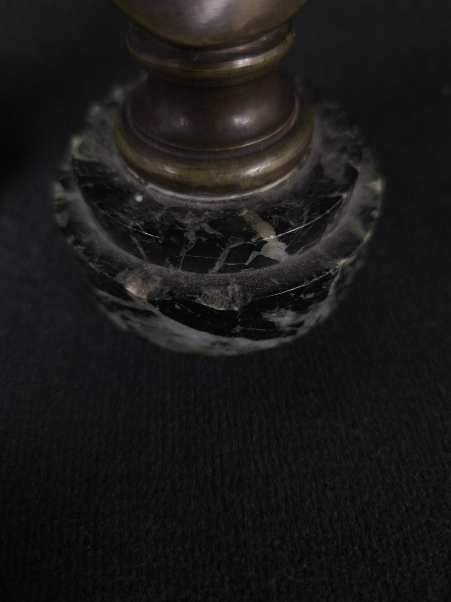 Paire de bustes en bronze - Jean qui rit et Jean qui pleure - d'après Pigalle (XIXe siècle)-photo-3