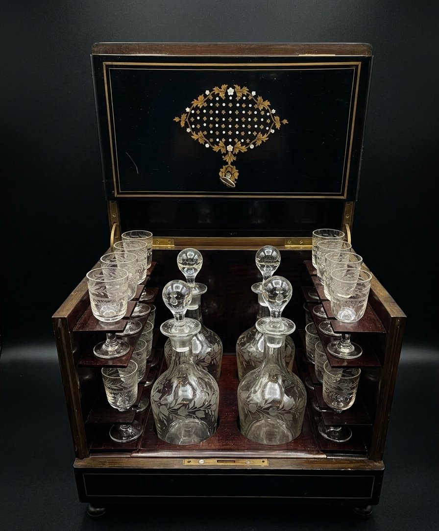 Cave à liqueur d'époque Napoléon III-photo-4