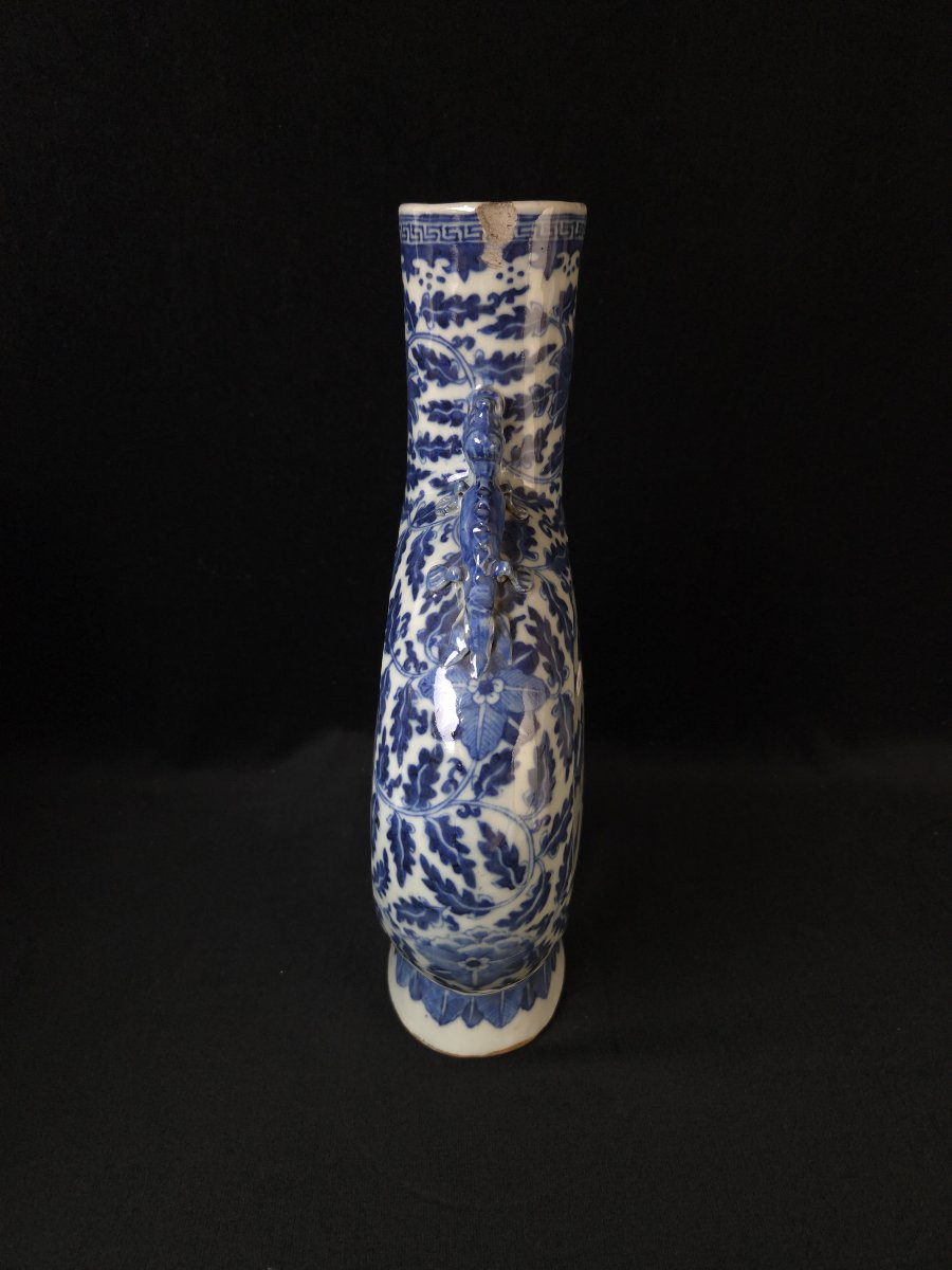 Baoyueping Blue-white Porcelain Gourd Vase - China (19th Century)-photo-4
