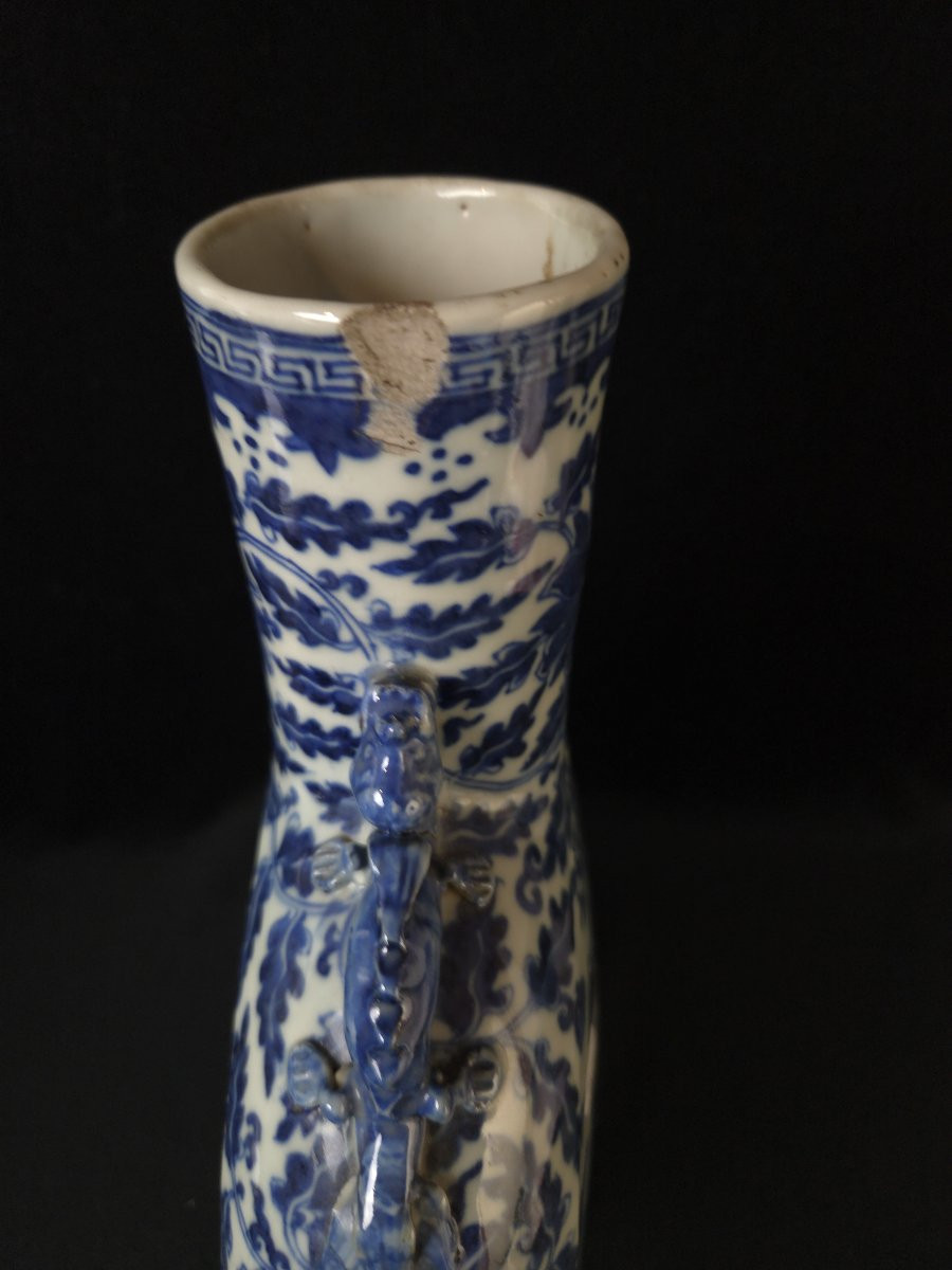 Baoyueping Blue-white Porcelain Gourd Vase - China (19th Century)-photo-1