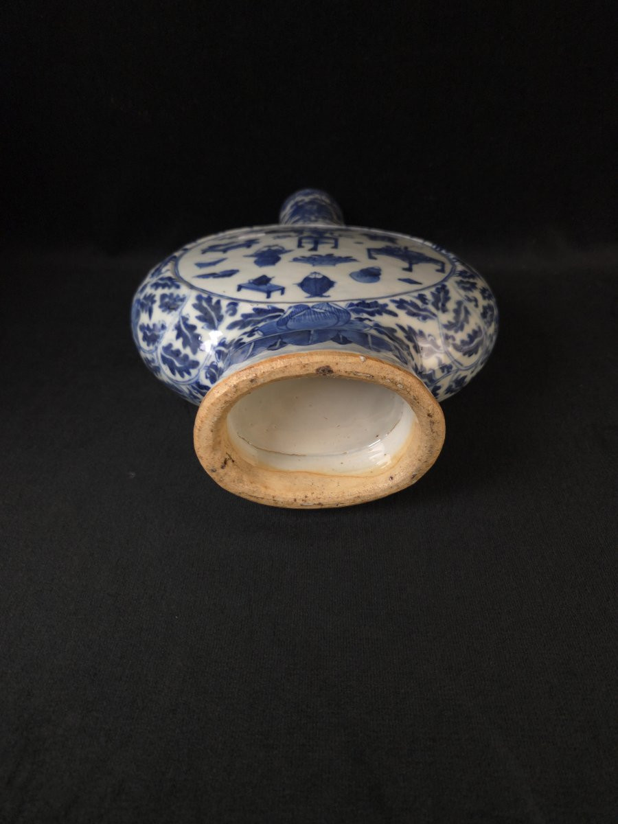 Baoyueping Blue-white Porcelain Gourd Vase - China (19th Century)-photo-3