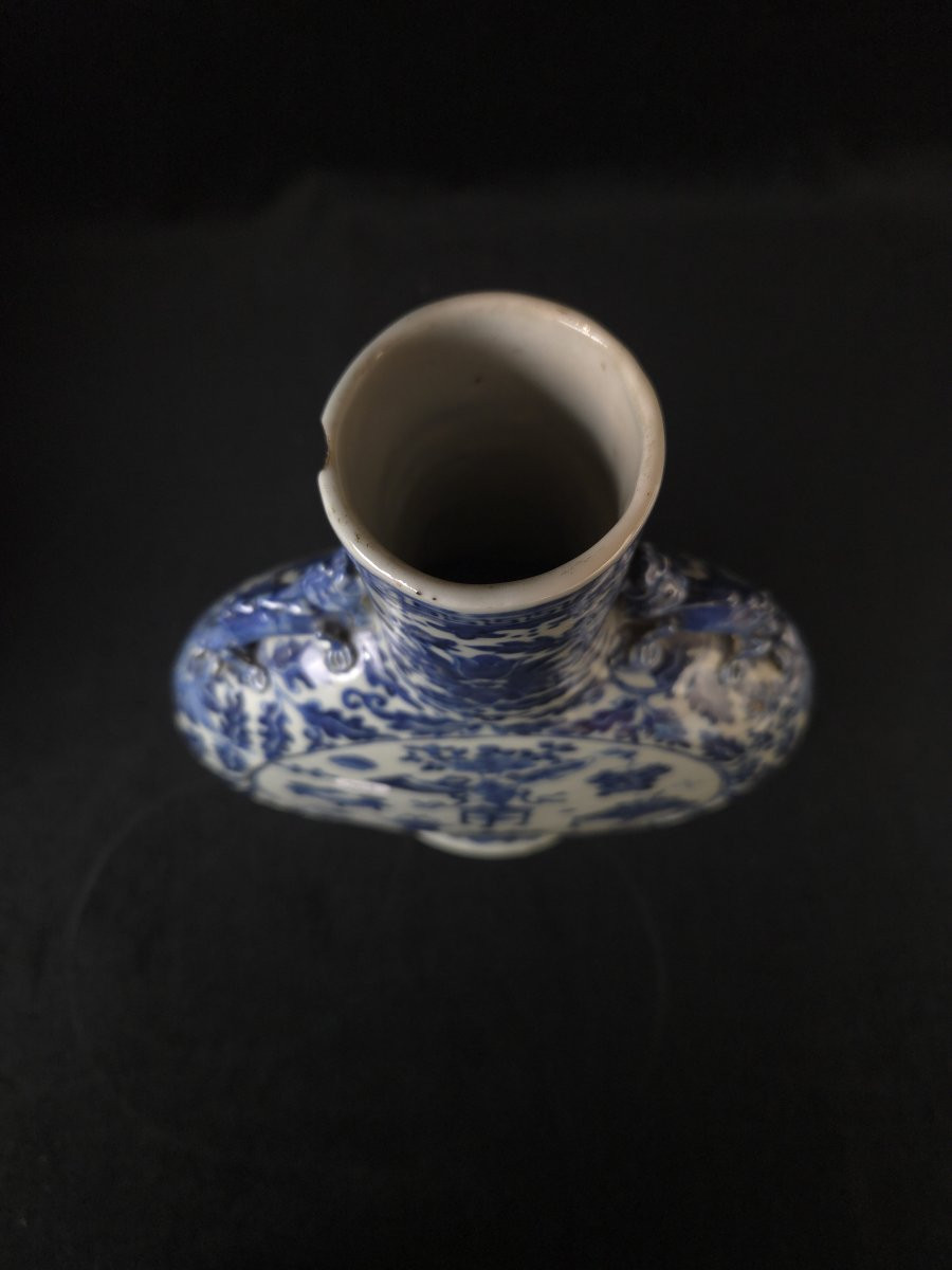 Baoyueping Blue-white Porcelain Gourd Vase - China (19th Century)-photo-4