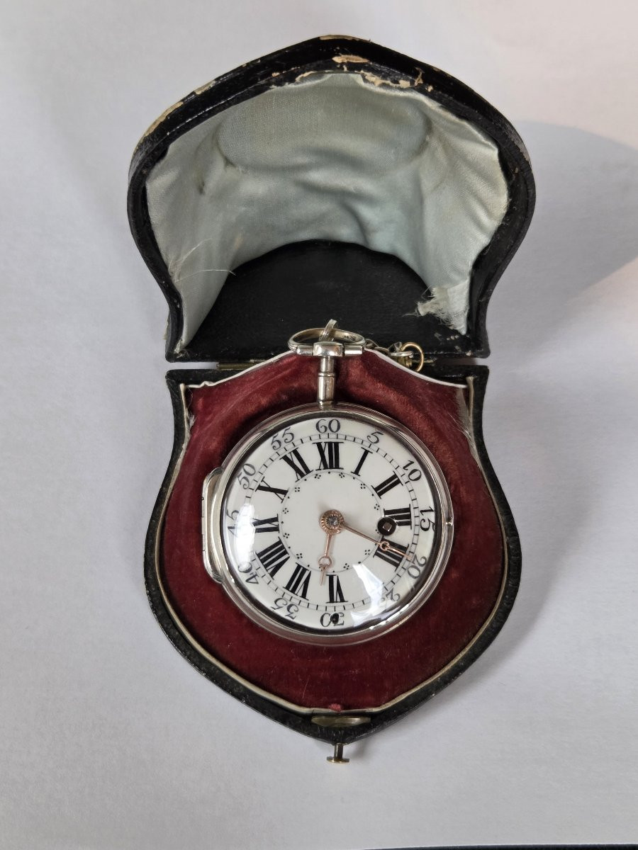 Montre gousset - Oignon - en argent signée Le Roy - Fin XVIIIe siècle-photo-2