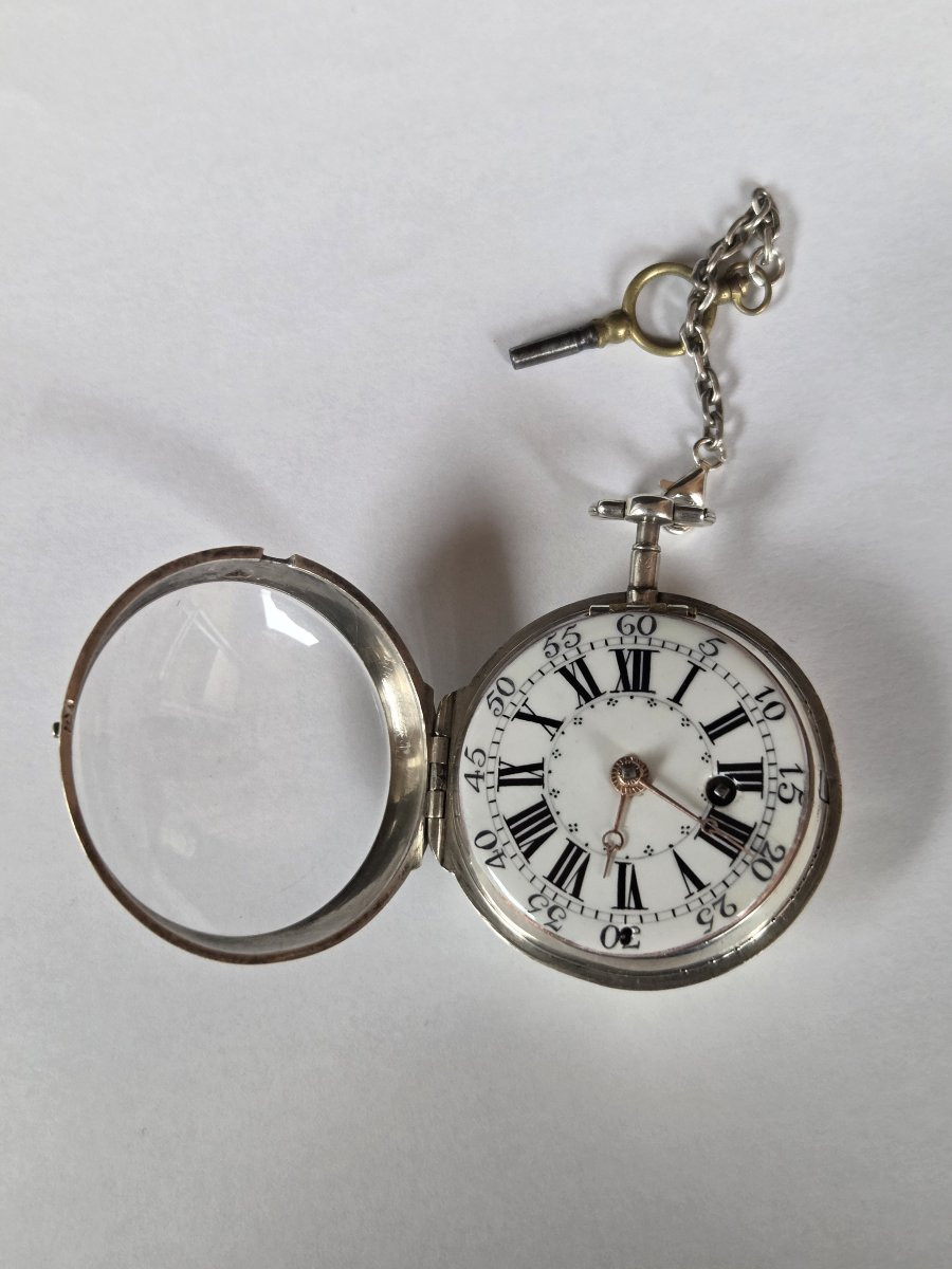 Montre gousset - Oignon - en argent signée Le Roy - Fin XVIIIe siècle-photo-1