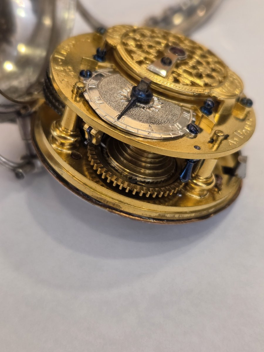 Montre gousset - Oignon - en argent signée Le Roy - Fin XVIIIe siècle-photo-6