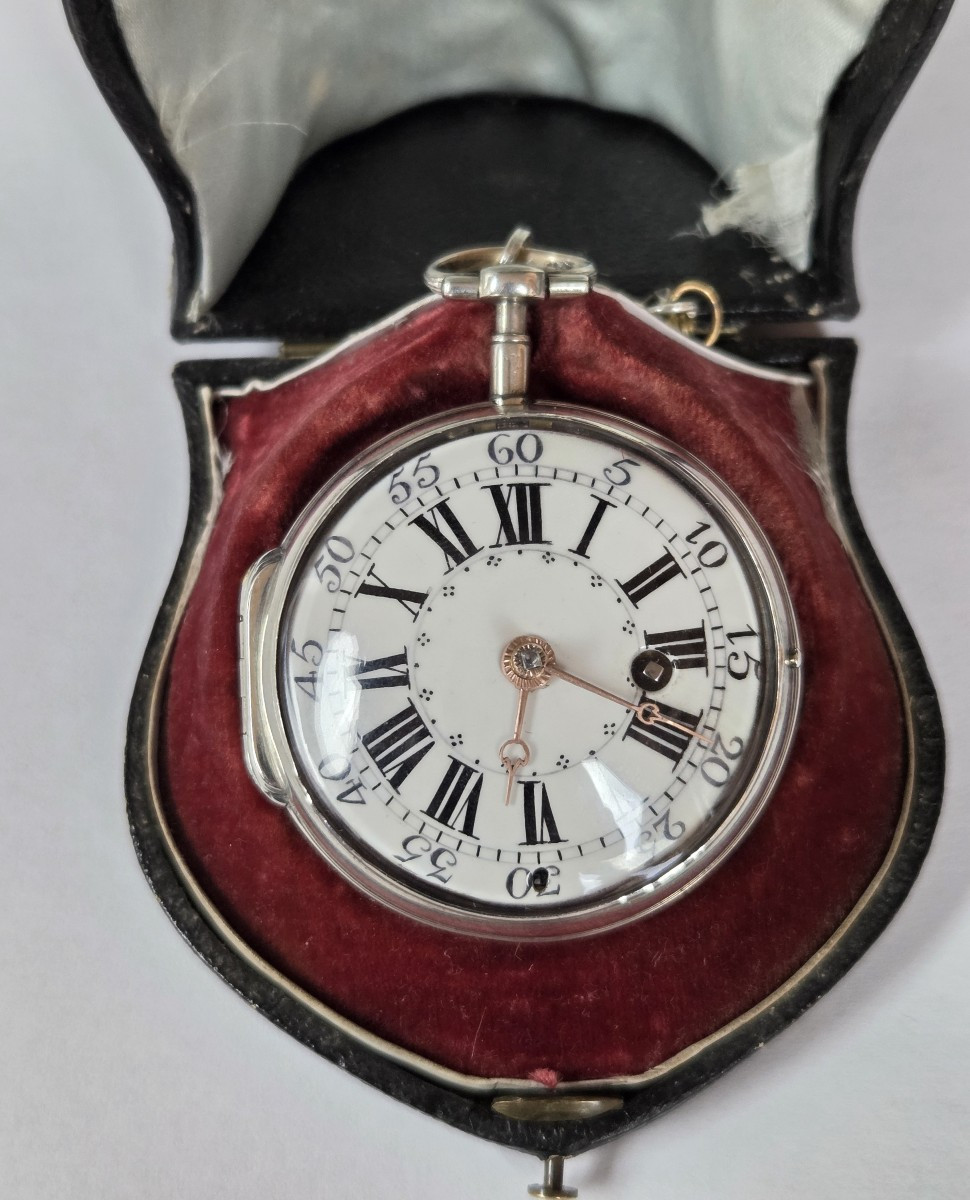 Montre gousset - Oignon - en argent signée Le Roy - Fin XVIIIe siècle