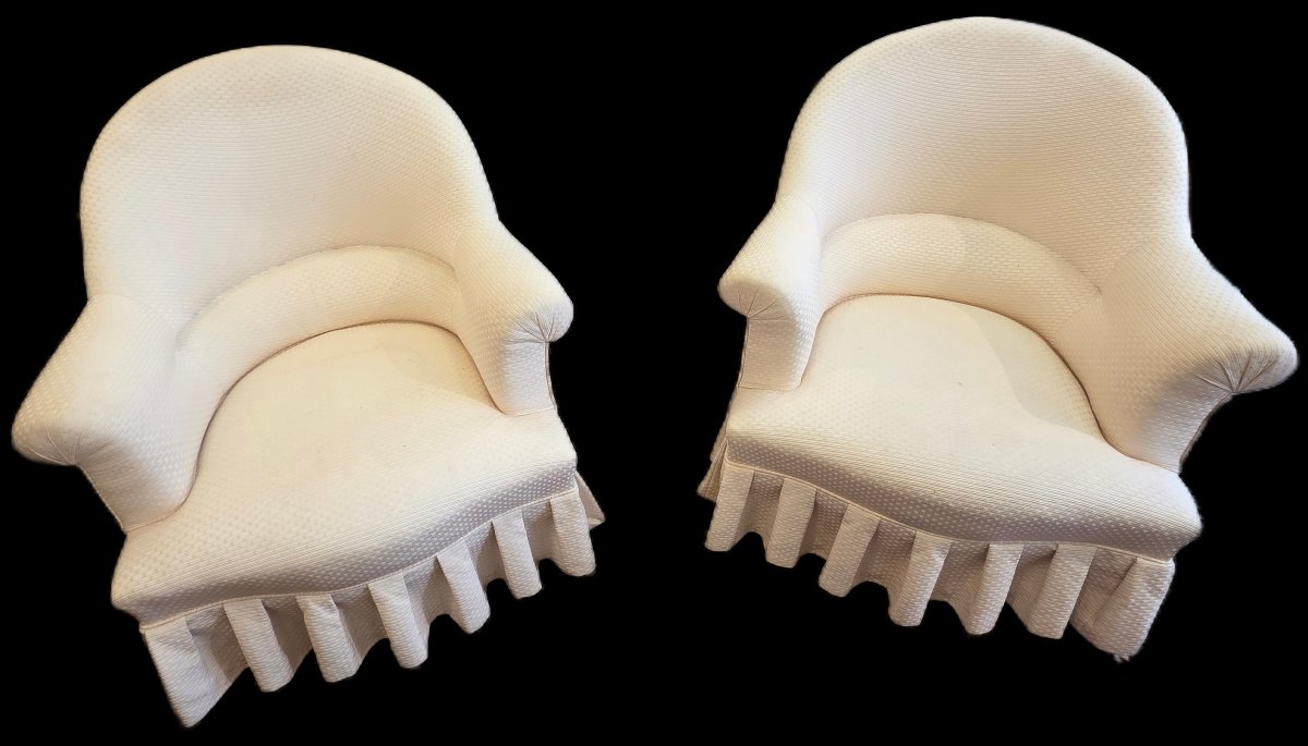 Pair Of Toadstools With Ruffles - Napoleon III Style-photo-2