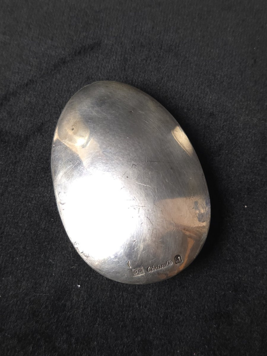 Christofle - Silver-plated Paperweight - Pebble Of Peace-photo-1