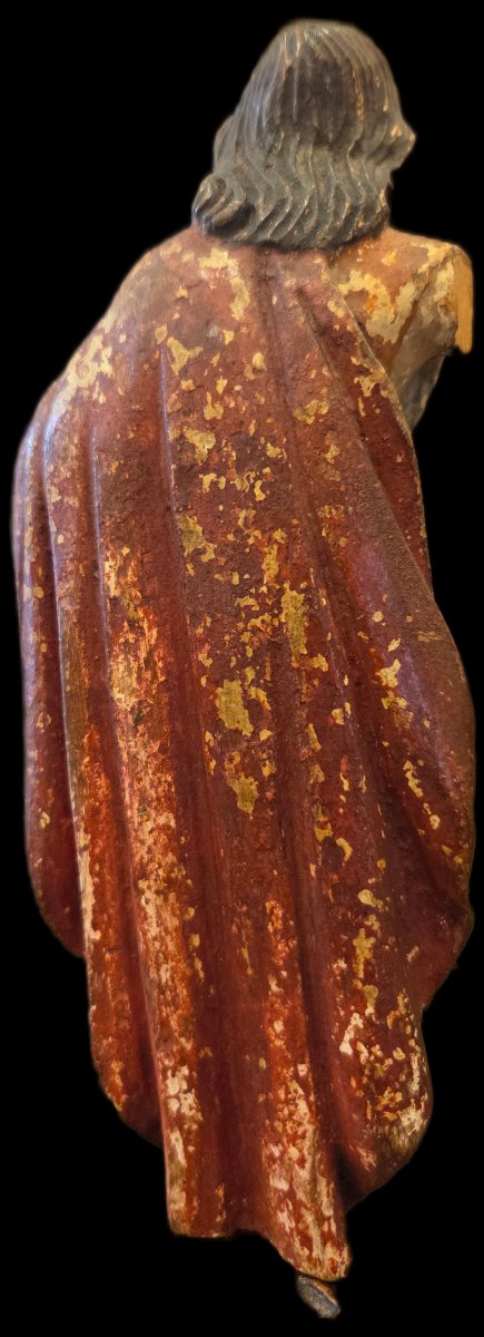 Christ en bois sculpté polychrome (XVIIIe siècle)-photo-2