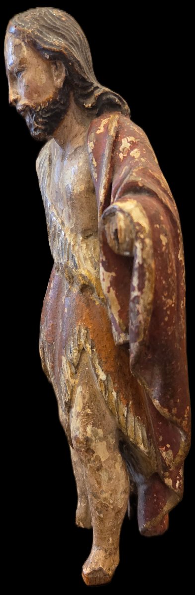 Christ en bois sculpté polychrome (XVIIIe siècle)-photo-1