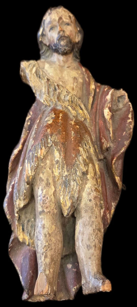 Christ en bois sculpté polychrome (XVIIIe siècle)-photo-2