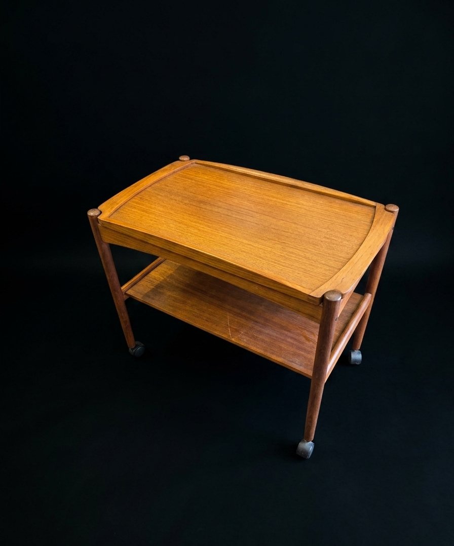 Table desserte en bois - style Scandinave (XXe siècle)-photo-4