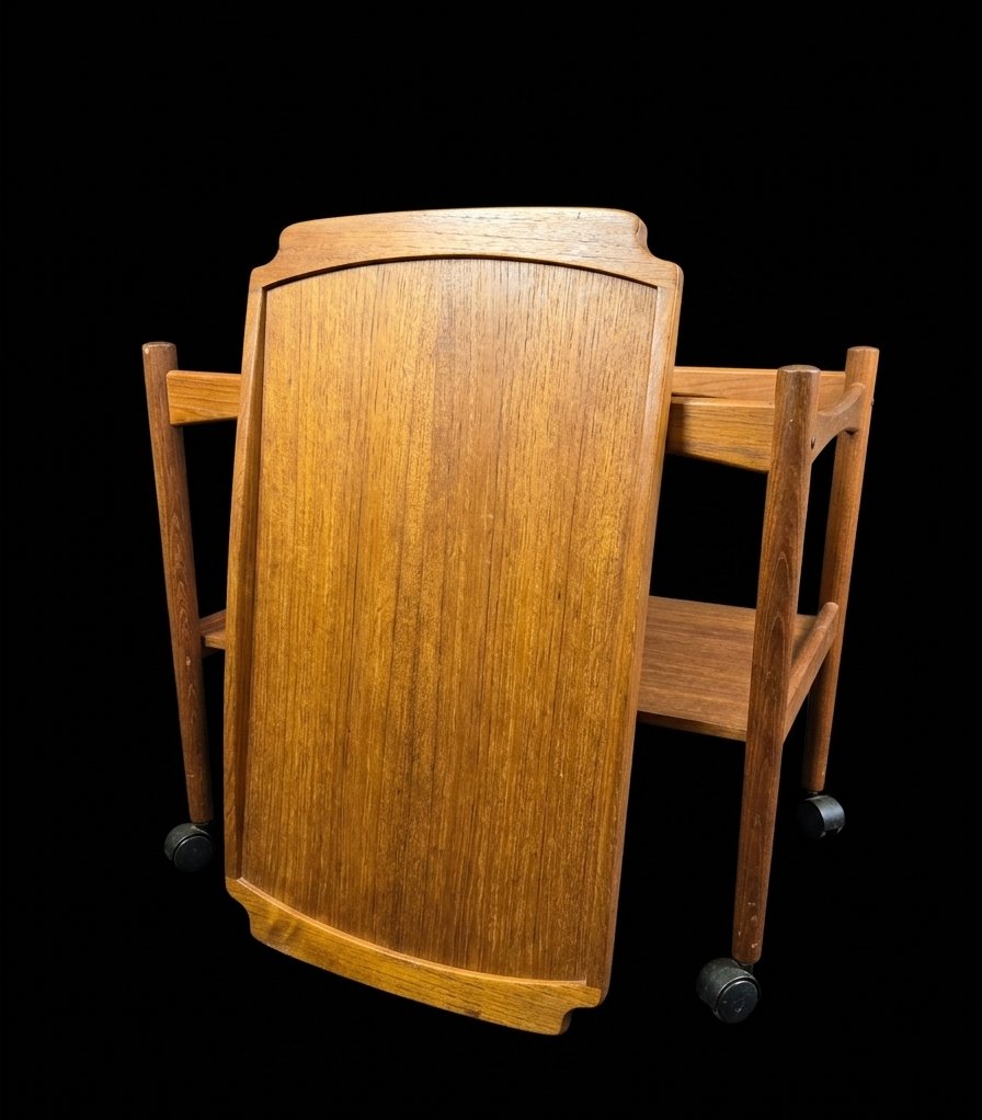 Table desserte en bois - style Scandinave (XXe siècle)-photo-1