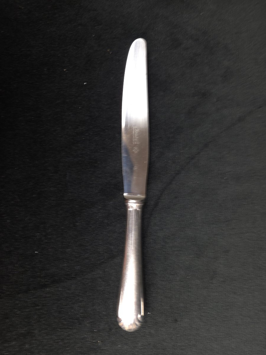 Maison Christofle - Suite Of 12 Silver-plated Knives (20th Century)-photo-1