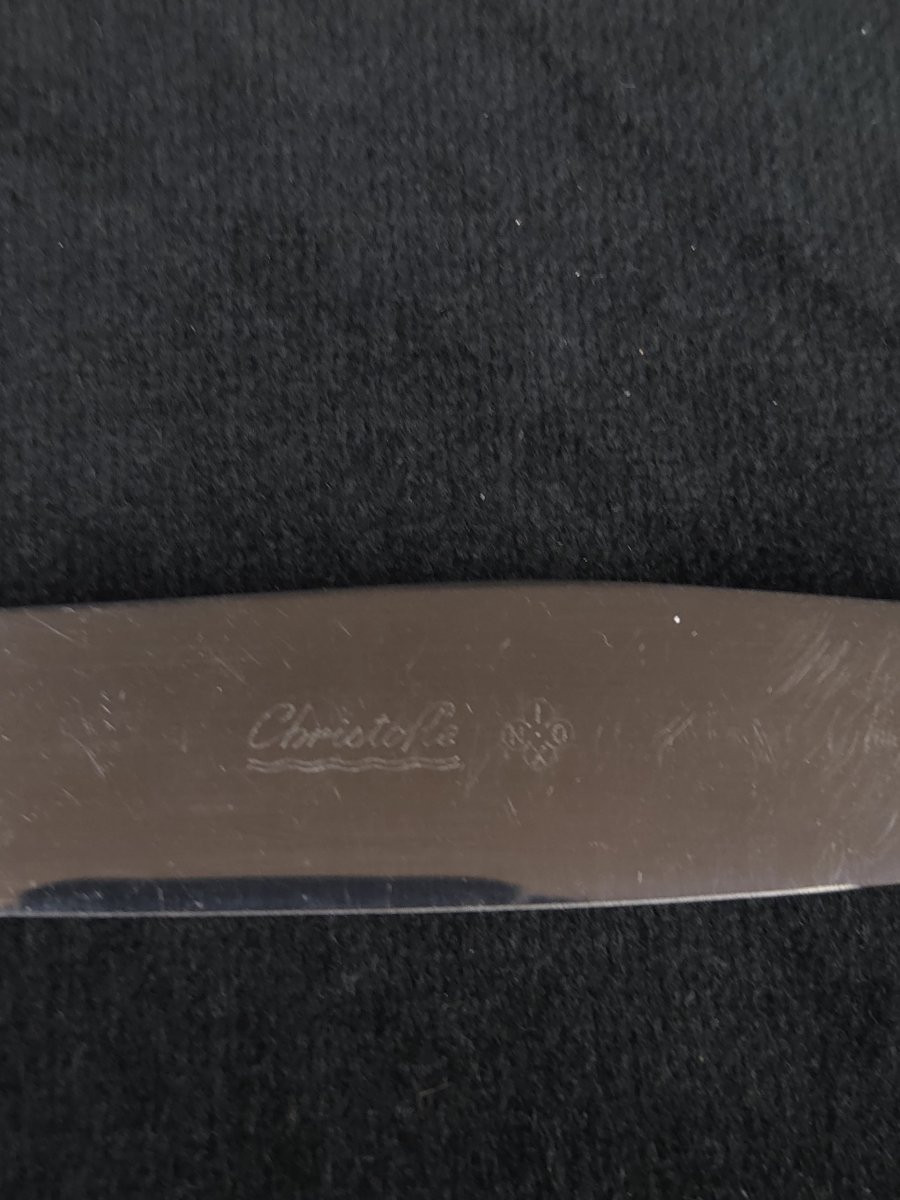 Maison Christofle - Suite Of 12 Silver-plated Knives (20th Century)-photo-2