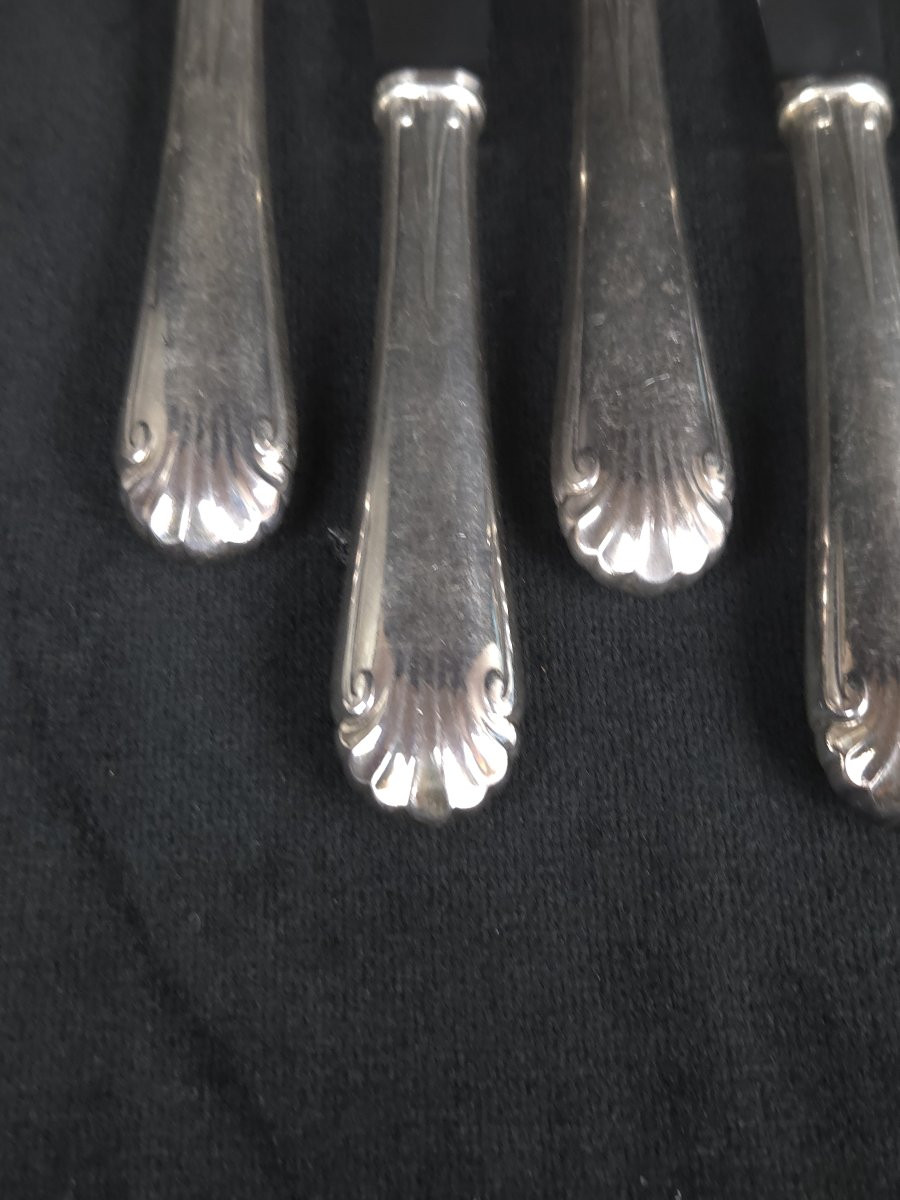 Maison Christofle - Suite Of 12 Silver-plated Knives (20th Century)-photo-3